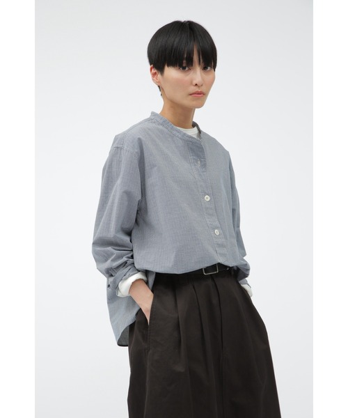 ブラウス シャツ TINY GINGHAM COTTON レディース