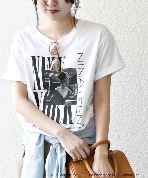 tシャツ GOOD ROCK SPEED:「洗濯機可能」LIFE PC フォト プリント TEE 25SS レディース