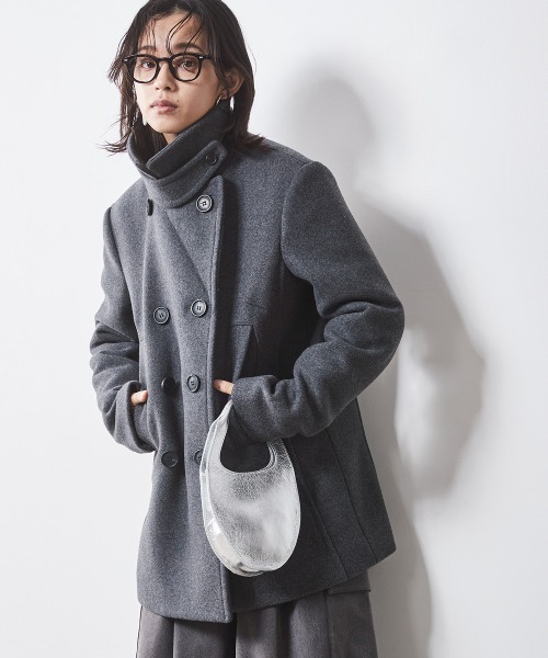 「CHIC STYLE」 ピーコート M グレー レディース_画像8