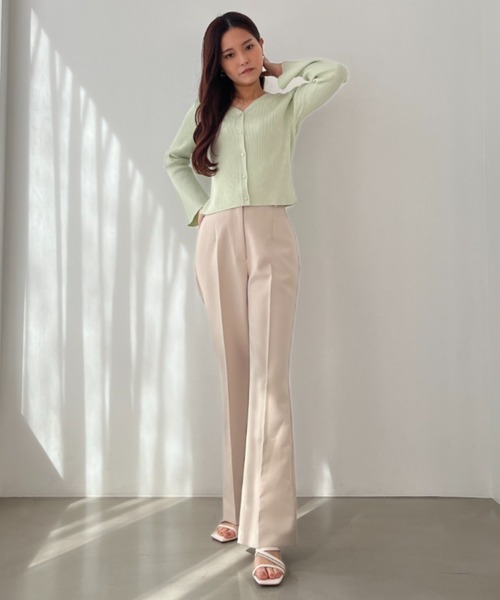 【WEB限定】ミッシュマッシュ MISCH MASCH 2025春夏新作 フレアスリーブVネックカーディガン/MM558401 （IVORY） WEB限定】ミッシュマッシュ MISCH MASCH 2025春夏新作 フレア