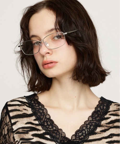 素晴らしい眼鏡 SLY 伊達メガネ メガネ 眼鏡 METAL FLAME SQUARE EYEWEAR メタル