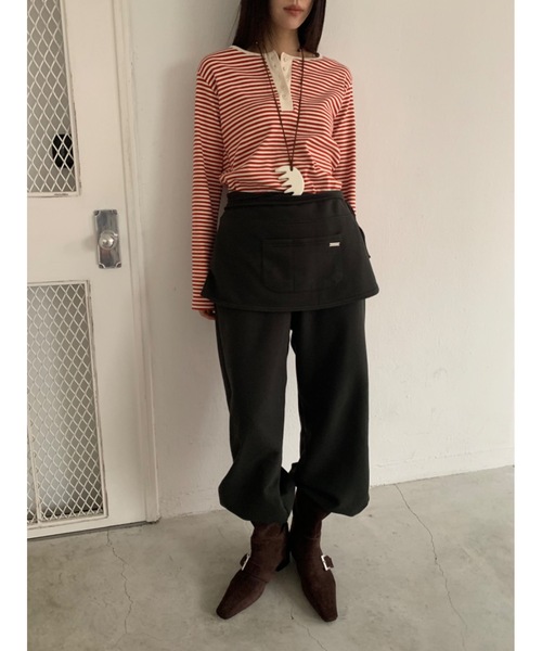 Didot.showroom スウェットパンツ ジャージ レイヤーエプロンSET