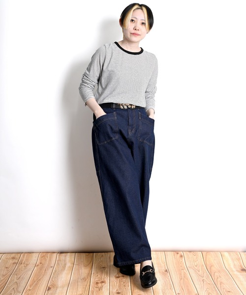 marai（マーライ） ジーンズ デニム デニムパンツ ワイドパンツ 足長