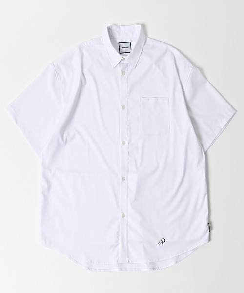 ブラウス シャツ 「ADAMPATEK/アダムパテック」ap embroidery short sleeve shirt/刺繍入りルーズ半袖シャツ レ
