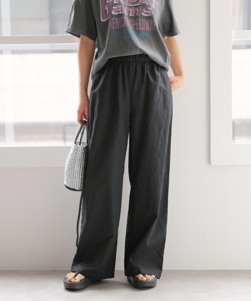 JOURNAL STANDARD relume ノーカラーコート　イージーパンツ JOURNAL STANDARD relume パンツ リネンコットンイージーパンツ