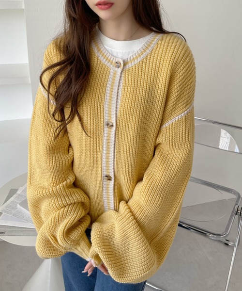 「Eclat one」 「Ada.」ニットカーディガン FREE アイボリー レディース_画像6