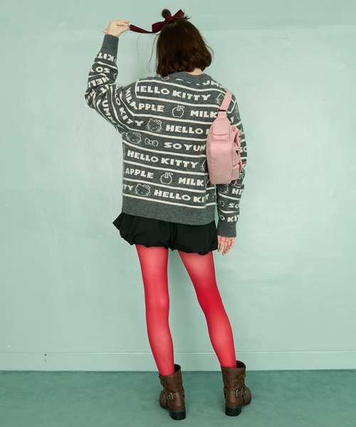 「forksy.」 「HELLO KITTY」長袖ニット FREE グレー レディース_画像7