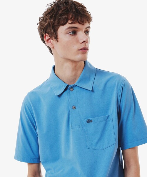 新品LACOSTE ラコステ　吸汗速乾UVストレッチ素材ポロシャツ LACOSTE ポロシャツ 速乾ストレッチシングルジャージポロシャツ