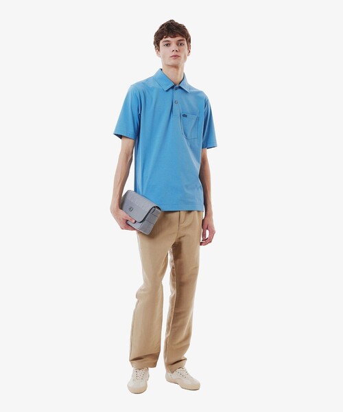 LACOSTE ポロシャツ 速乾ストレッチシングルジャージポロシャツ