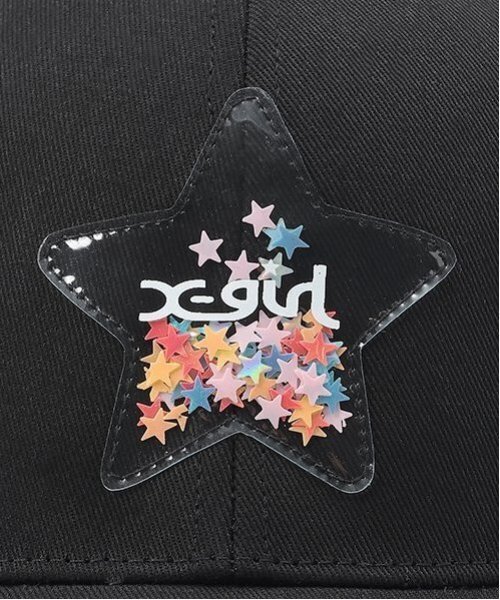 X-girl Stages キャップ 帽子 PVCスターモチーフメッシュ