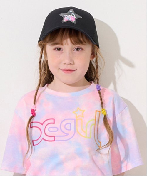 X-girl Stages キャップ 帽子 PVCスターモチーフメッシュ
