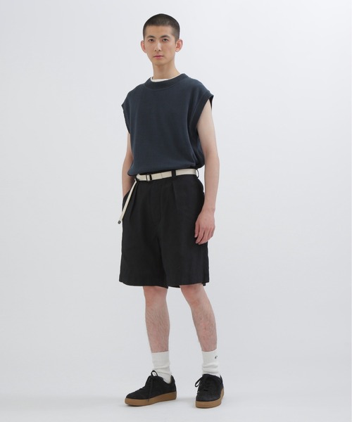 MHL スラックス M MHL. パンツ LIGHTWEIGHT COTTON LINEN TWILL TROUSERS メンズ
