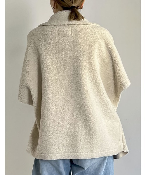 「Re:EDIT」 ステンカラーコート MEDIUM アイボリー レディース_画像6