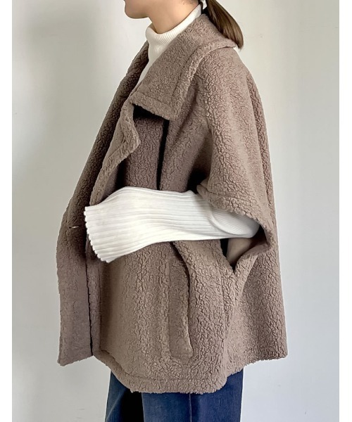 「Re:EDIT」 ステンカラーコート MEDIUM アイボリー レディース_画像9