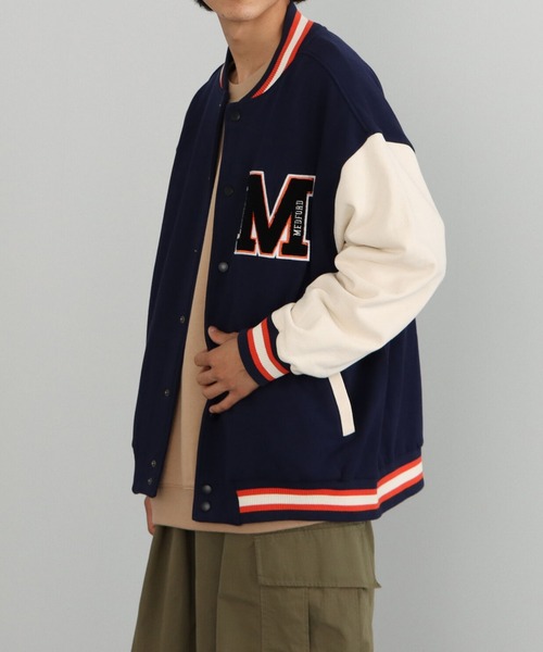 BEAMS HEART（ビームス ハート） スタジャン MEDIUM ネイビー メンズ