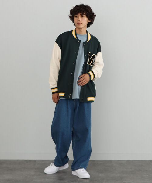 BEAMS HEART（ビームス ハート） スタジャン MEDIUM ネイビー メンズ