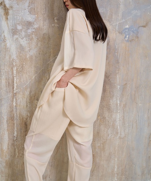 シャツ 半袖 「Nora Lily」Sheer Layered Wide Shirt(UNISEX) メンズ レディース | Nora Lily | 06