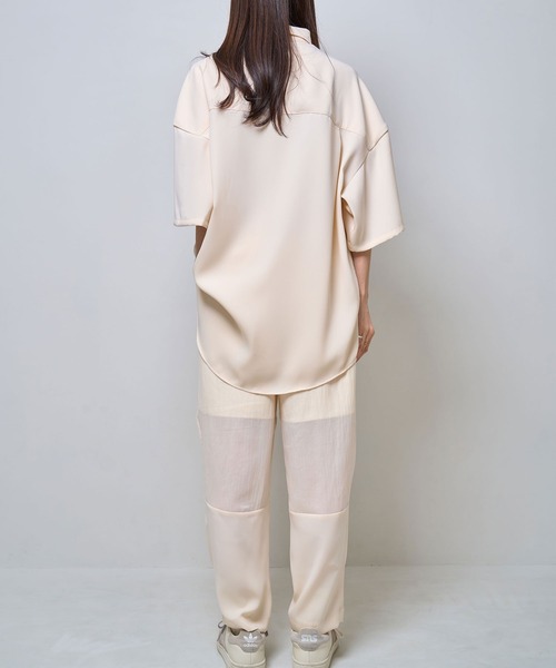 シャツ 半袖 「Nora Lily」Sheer Layered Wide Shirt(UNISEX) メンズ レディース | Nora Lily | 11