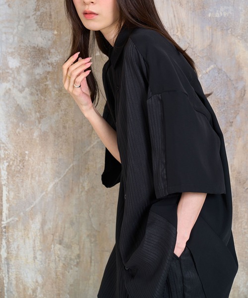 シャツ 半袖 「Nora Lily」Sheer Layered Wide Shirt(UNISEX) メンズ レディース | Nora Lily | 16