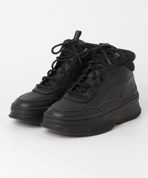 Puma ブラック スエード ハイカットスニーカー 新品 ユニセックス PUMA x ワンピース 黒ひげ スウェード スニーカー