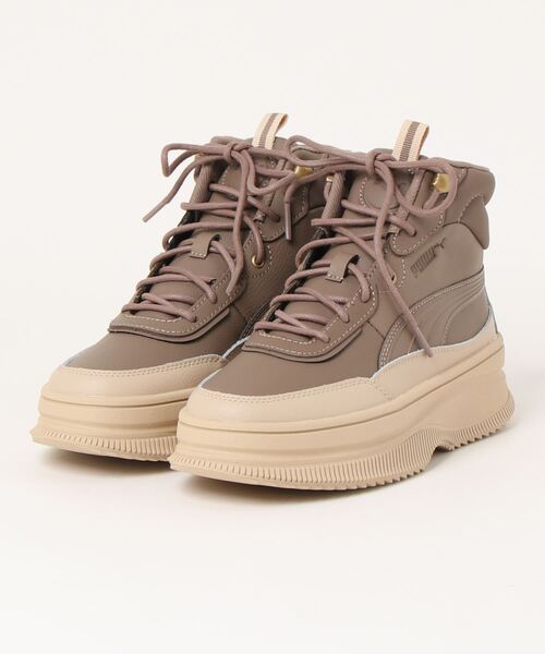 【美品】PUMAハイカットスニーカー　23.5　プーマスニーカー PUMA 「PUMA」 ハイカットスニーカー 23.5cm ブラック