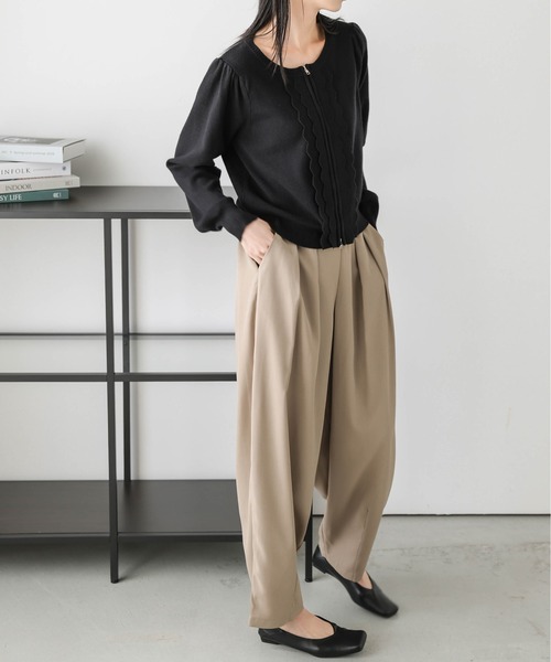 「SUGAR BISKET」 「La-gemme」ニットカーディガン フリー ブラック レディース_画像3