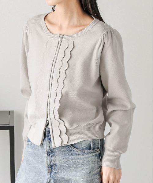 「SUGAR BISKET」 「La-gemme」ニットカーディガン フリー ブラック レディース_画像7