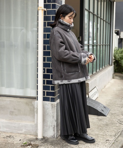 niko and…（ニコアンド） ブルゾン FREE グレー レディース : ZOZOTOWN