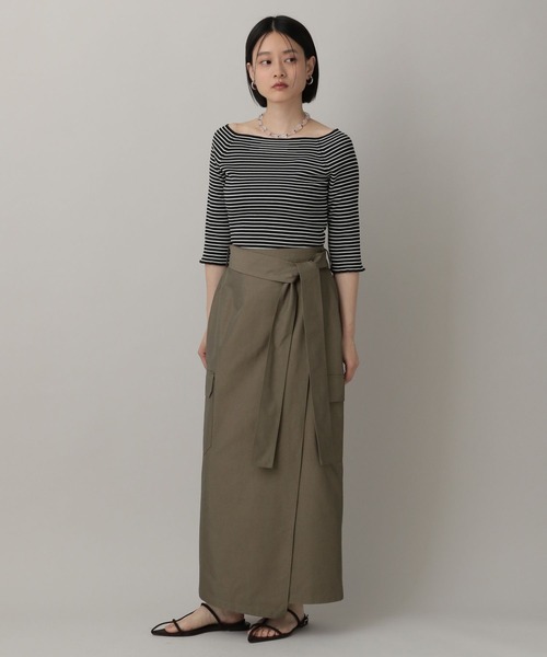 ウエストリボンラップフウスカート　美品 A part by スカート ウエストリボンラップフウスカート