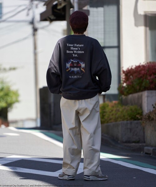 「PUBLUX」 スウェットカットソー「BACK TO THE FUTURE コラボ」 LARGE ライトグレー メンズ_画像5