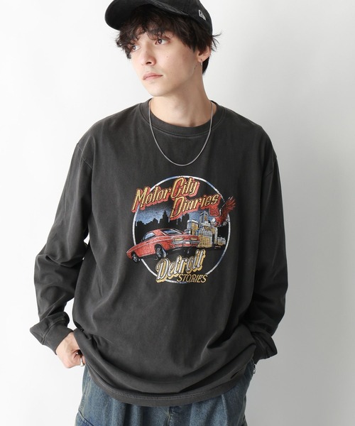 「RAGEBLUE」 長袖Tシャツ MEDIUM グレー メンズ