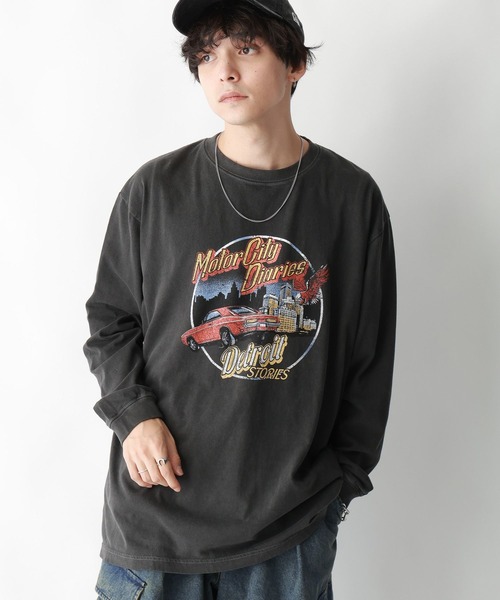 「RAGEBLUE」 長袖Tシャツ MEDIUM グレー メンズ