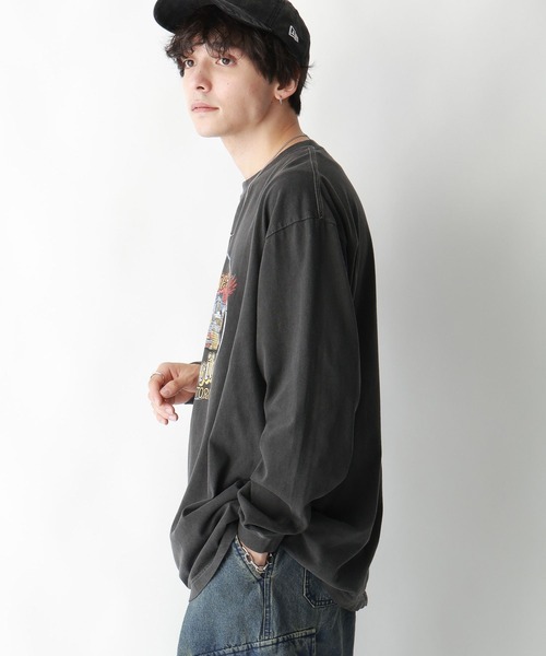 「RAGEBLUE」 長袖Tシャツ MEDIUM グレー メンズ