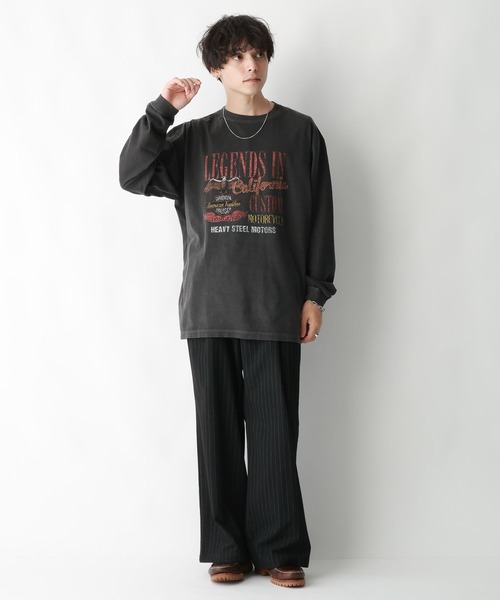 「RAGEBLUE」 長袖Tシャツ MEDIUM グレー メンズ
