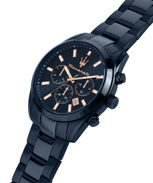 腕時計 「Maserati/マセラティ」アトラツィオーネ - 43mm マルチ ブルー ダイヤル ブルー ブレスレット メンズの画像