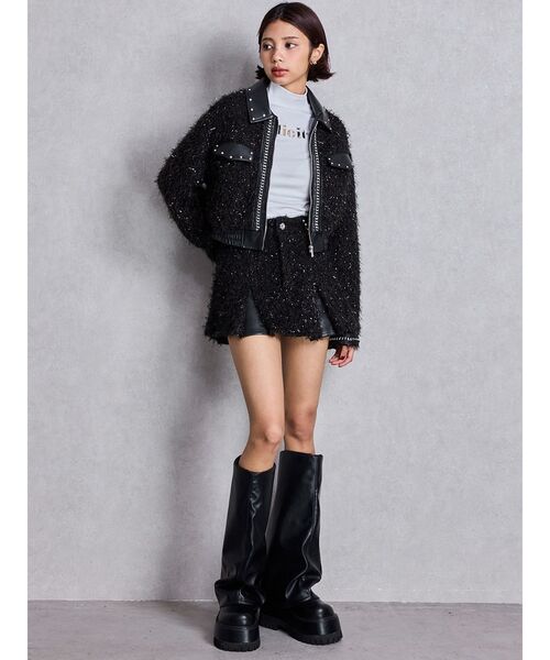 新品未使用GYDA カーバールーズシルエットブーツ Sサイズ GYDA（ジェイダ） ブーツ GDカバールーズシルエットブーツ レディース