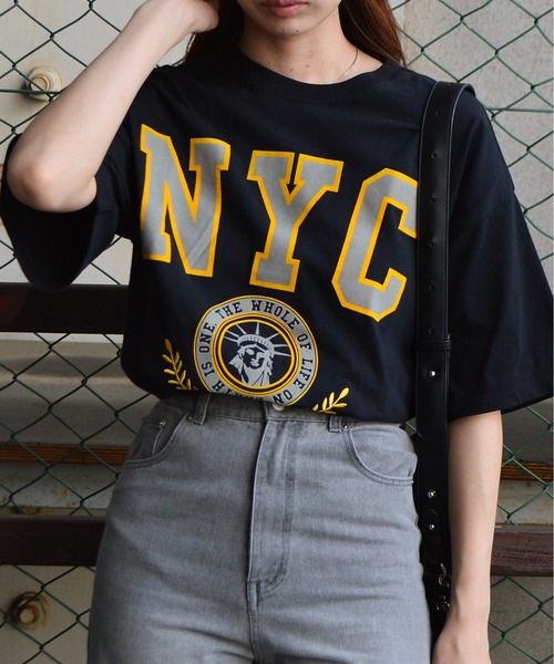 tシャツ 「spiritoso」 NYCフロッキーロゴTシャツ レディース | spiritoso | 05