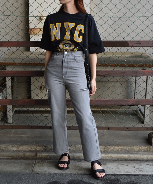 tシャツ 「spiritoso」 NYCフロッキーロゴTシャツ レディース | spiritoso | 08