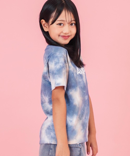 ANAP kids（アナップキッズ） tシャツ ミニ裏毛 マーブルタイダイ柄