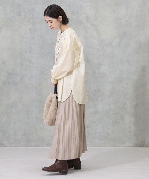 「Gready Brilliant」 「favori」長袖ブラウス 38 アイボリー レディース_画像3