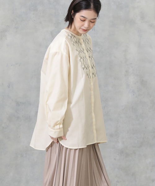 「Gready Brilliant」 「favori」長袖ブラウス 38 アイボリー レディース_画像7