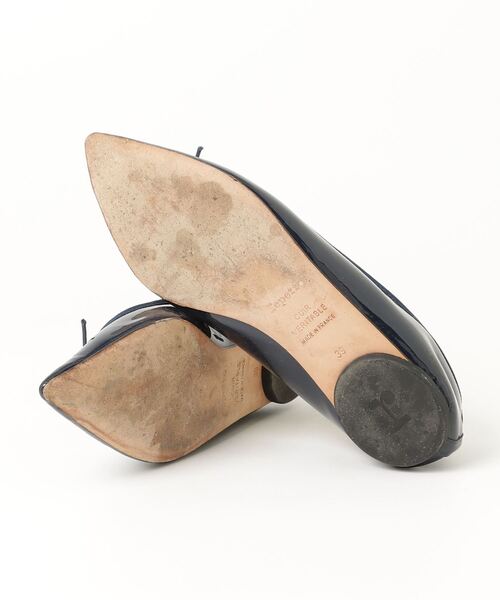 「Repetto」 リボンフラットパンプス 39 ネイビー レディース_画像3