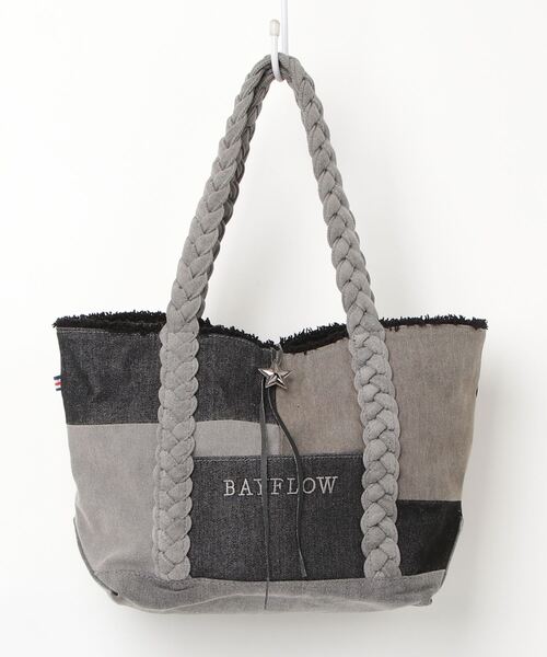 BAYFLOW 「BAYFLOW」 刺繍トートバッグ FREE グレー レディース