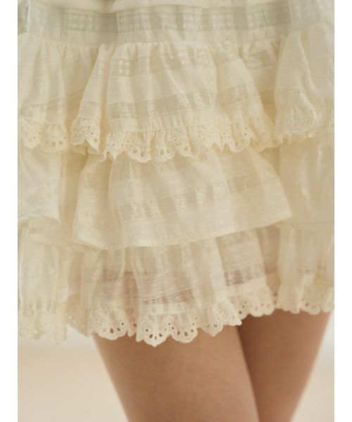 SNIDEL（スナイデル） パンツ ラッフルティアードスカショーパン