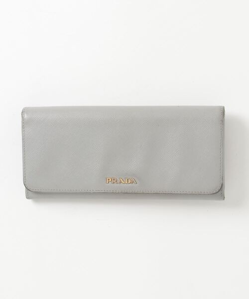 PRADA グレー レザー 長財布 ウォレットチェーン PRADA 「PRADA」 財布 - グレー レディース : ZOZOTOWN Yahoo!店
