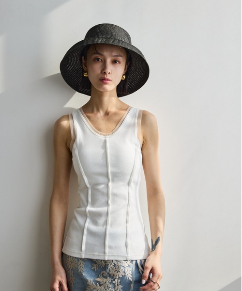 「AIC.」 ストローハット FREE ベージュ レディース_画像6