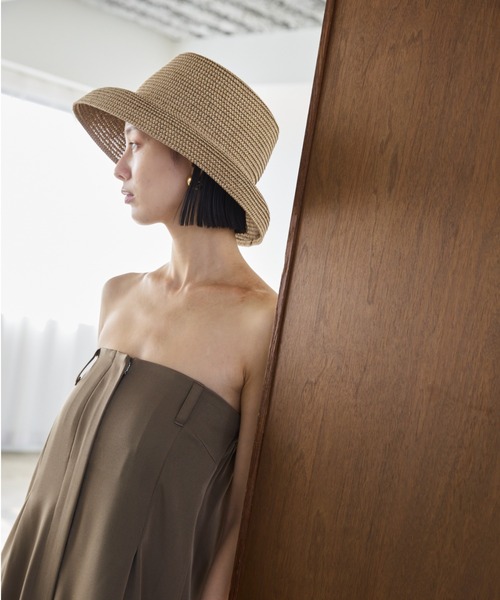 「AIC.」 ストローハット FREE ベージュ レディース_画像8