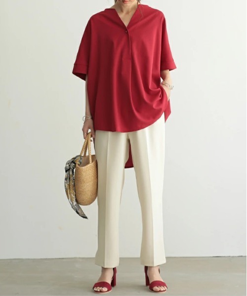 「and it_」 半袖ブラウス M-L グリーン レディース_画像3