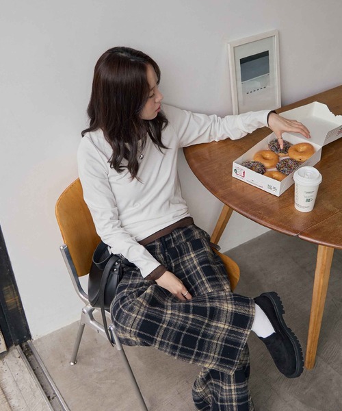 パンツ チェックイージーワイドパンツ レディース : ZOZOTOWN Yahoo!店