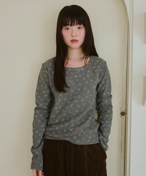 common gull products. tシャツ 小さなお花畑のワッフルロンTEE